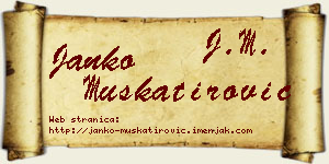 Janko Muškatirović vizit kartica